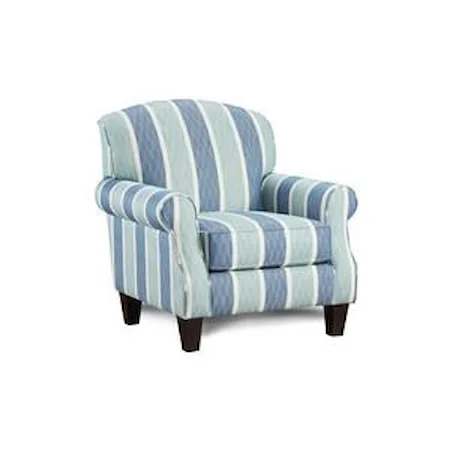 Accent Chair with Rolled Arms